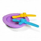 Миска 17 см с двумя ложками силикон)