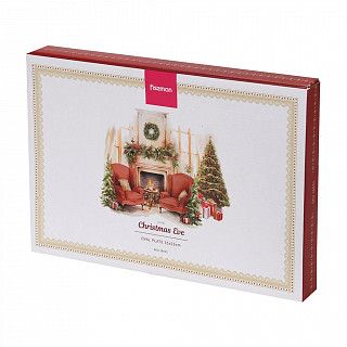 Блюдо CHRISTMAS EVE овальное 35х25см цвет красный (фарфор)