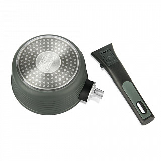 Ковш BRILLIANT 16x7,5см / 1,3л со съем.ручкой и стек. крышкой (алю Ковш BRILLIANT 16x7,5см / 1,3л со съем.ручкой и стек. крышкой (алю