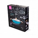 Вок SEAGREEN 32x9,2см / 5л. со стеклянной крышкой (эмалированный чу