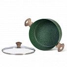 Кастрюля MALACHITE 28x13см / 7,6л со стеклянной крышкой (алюминий)