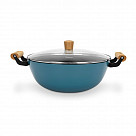 Кастрюля SEAGREEN 32x12,5см / 8л. со стеклянной крышкой (эмалирован