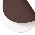 Сервировочный коврик 44x37см, коричневый+белый (ПВХ)