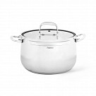 Кастрюля IRON ELEGANCE 24х15 см / 6,3 л со стеклянной крышкой (нер