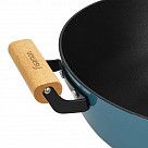 Кастрюля SEAGREEN 32x12,5см / 8л. со стеклянной крышкой (эмалирован