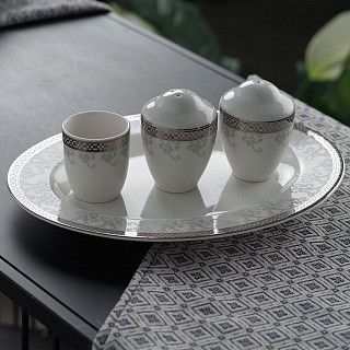 Подставка для зубочисток PLATINA, цвет белый (фарфор)