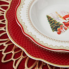 Салатник CHRISTMAS EVE 23,5x6,5см цвет красный (фарфор)