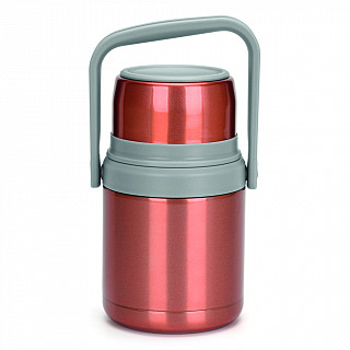 Термос для еды 1000 мл, цвет оранжевый (нерж.сталь)