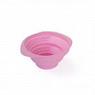 Складной дуршлаг 15x9 см, цвет ЧАЙНАЯ РОЗА (силикон)