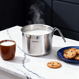 Кружка для кипячения молока 14x11 см / 1,5 л (нерж. сталь)