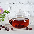 Заварочный чайник 800 мл со стальным фильтром (жаропрочное стекло)