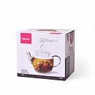 Заварочный чайник 1000 мл со стальным фильтром (жаропрочное стекло)