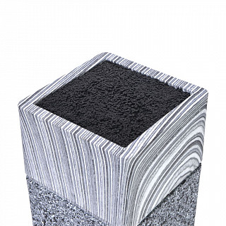 Подставка для хранения ножей 11x11x23см, цвет ГРАФИТ (пластик) Подставка для хранения ножей 11x11x23см, цвет ГРАФИТ (пластик)