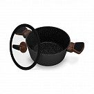 Кастрюля DIAMOND 20x10см / 2,6л со стеклянной крышкой (алюминий)