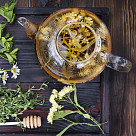 Заварочный чайник 800 мл со стальным фильтром (жаропрочное стекло)