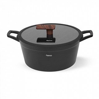 Кастрюля FILOMENA 28x13,5см / 5,7л со стеклянной крышкой (алюминий