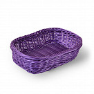 Плетеная корзинка прямоугольная 26x19x7 см (пластик)