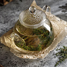 Заварочный чайник 800 мл со стальным фильтром (жаропрочное стекло)