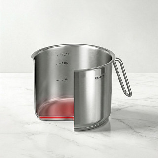 Кружка для кипячения молока 14x11 см / 1,5 л (нерж. сталь)