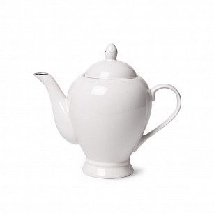 Чайник заварочный ALEKSA 1,1л, цвет белый (фарфор)